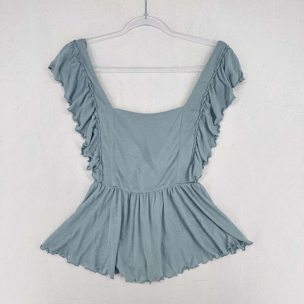 Urban Outfitters Ruffle Tank Size Small Blue Fairy‎ Balletcore